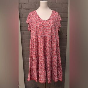 Max Studio orange  floral print dress 1 X